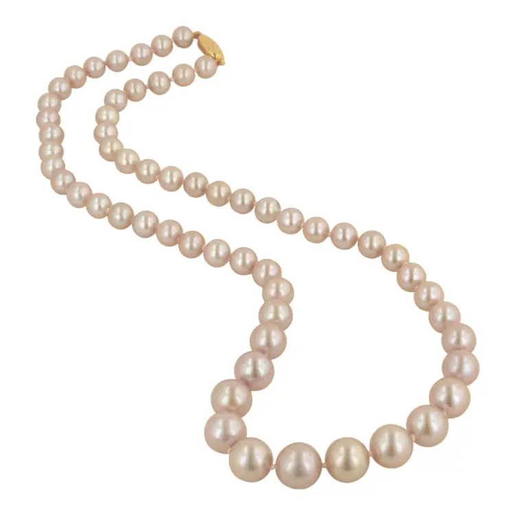 Elegant Pearl Necklace with Gold Clasp