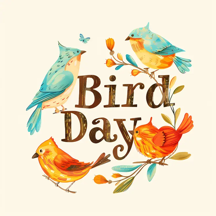 Birds Celebrating Bird Day