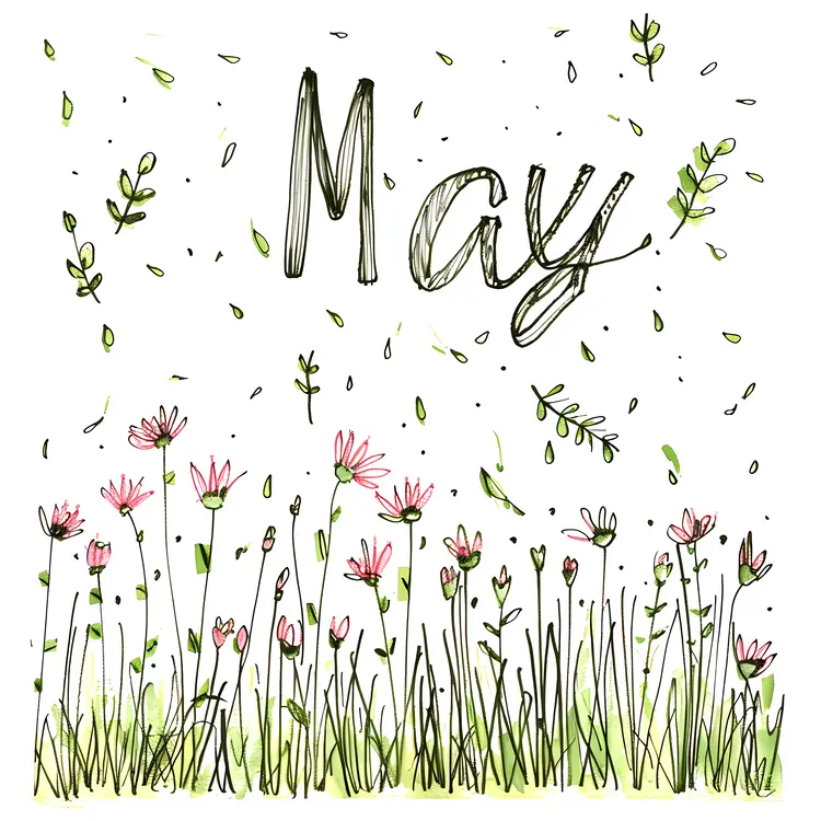 May with Pink Flowers