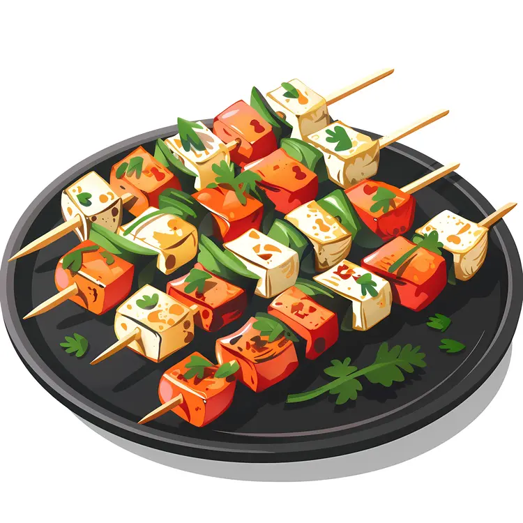 Colorful Skewers with Vegetables