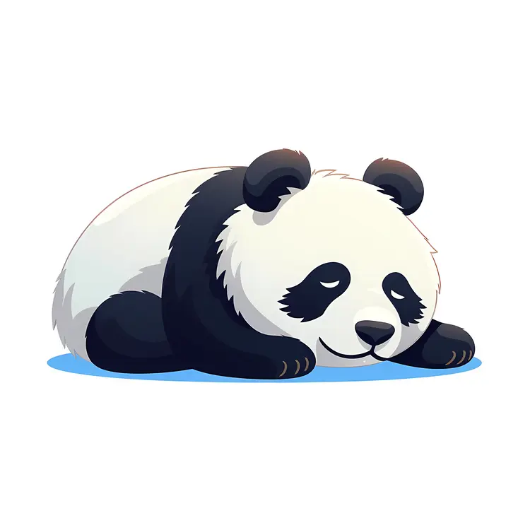 Cute Sleeping Panda Illustration