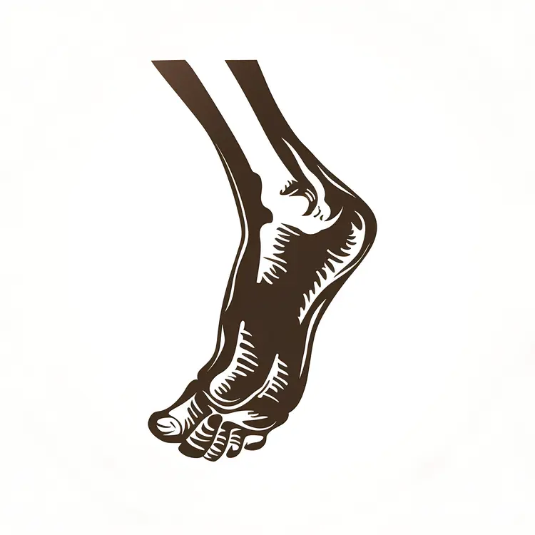 Anatomical Illustration of a Foot Skeleton