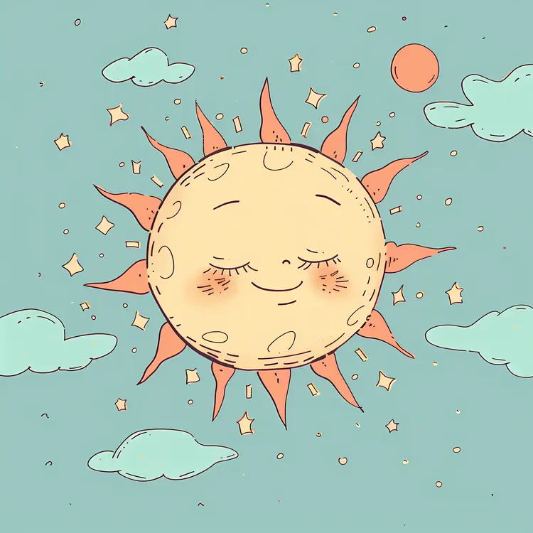 Sleeping Sun with Stars