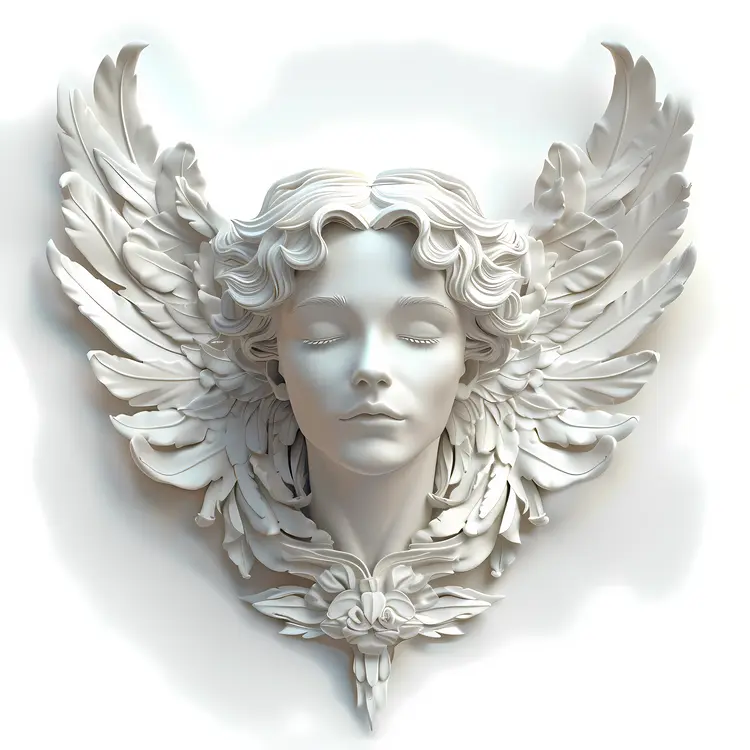 Elegant Angel Sculpture with Wings