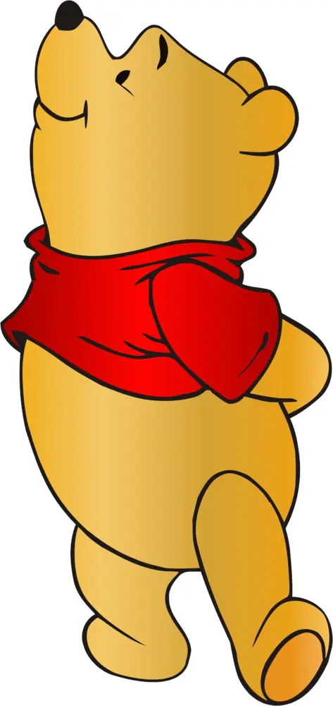 Yellow Bear Walking Confidently