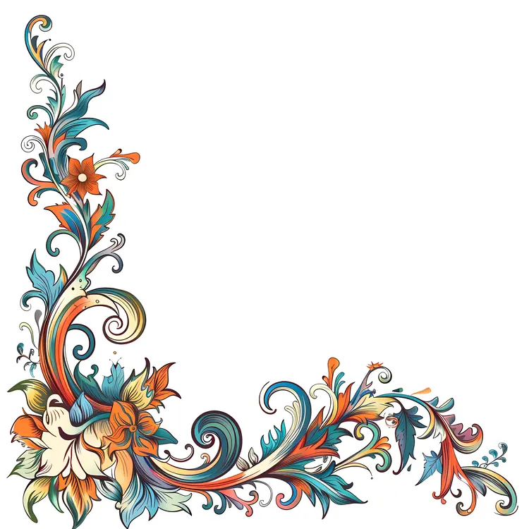 Vibrant Colorful Floral Corner