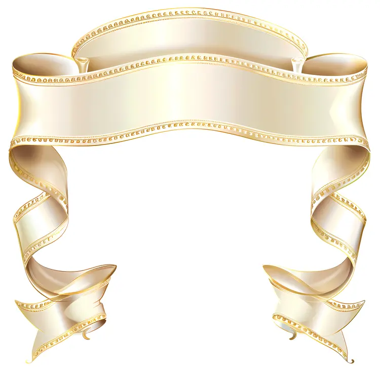 Elegant Golden Ribbon Banner