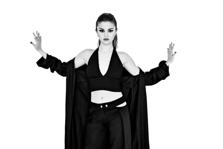 Fashionable Woman in Black Outfit