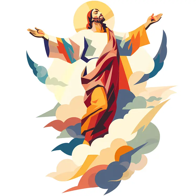 Abstract Jesus Ascending