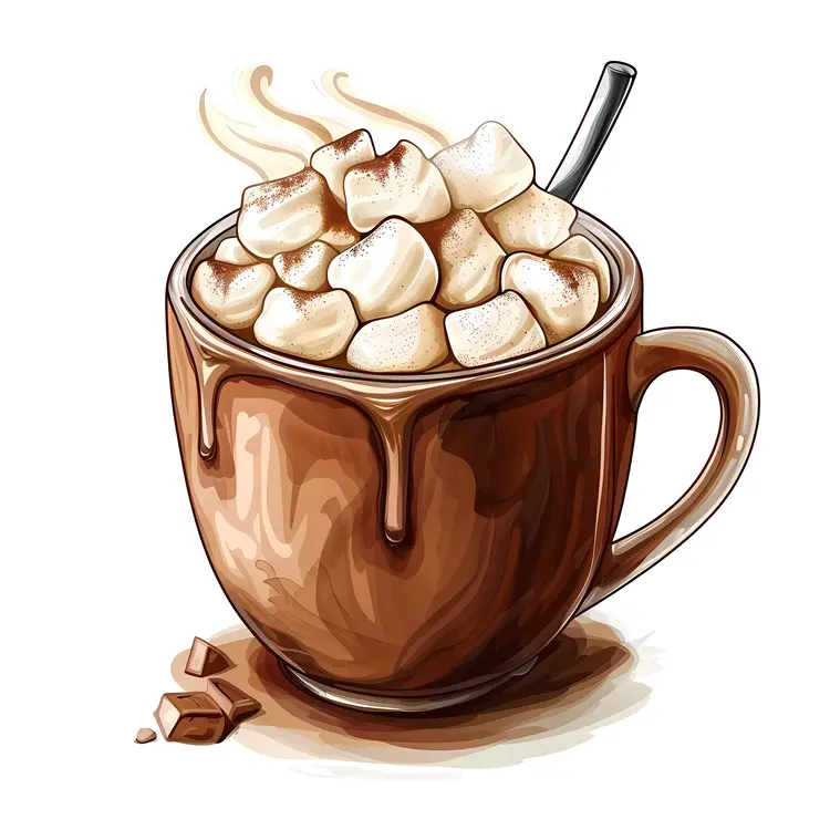 Steaming Hot Chocolate with Marshmallows