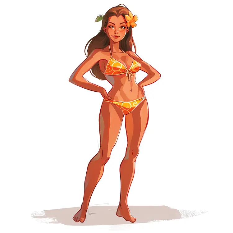 Illustration of Woman in Bikini