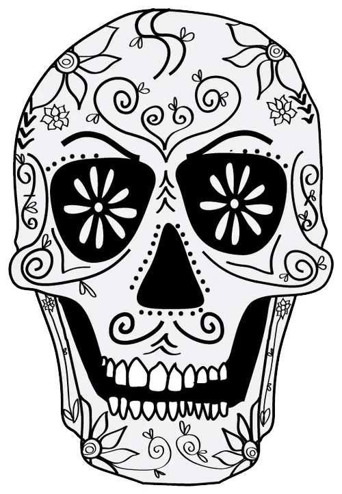 Decorative Sugar Skull for Day of the Dead