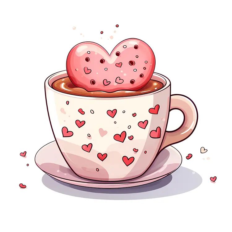 Heart-themed cup for a lovely occasion