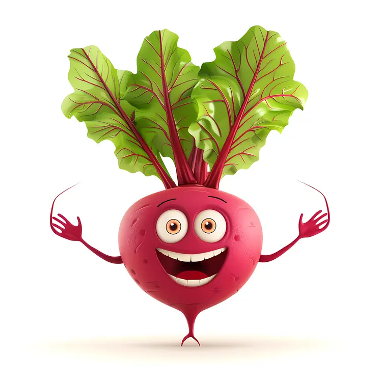 Cheerful Beetroot Cartoon