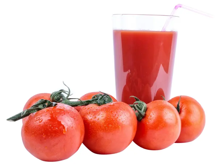 Tomatoes and a Glass of Tomato Juice