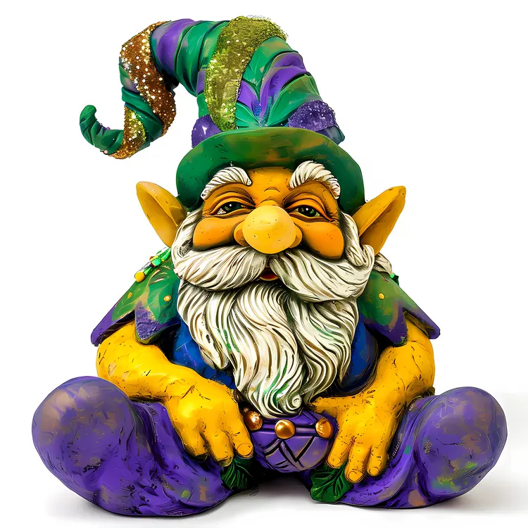 Sitting Gnome with Green Hat