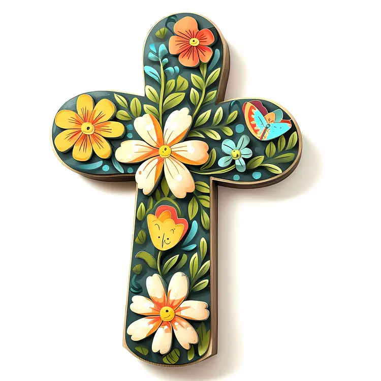 Floral Cross for Easter