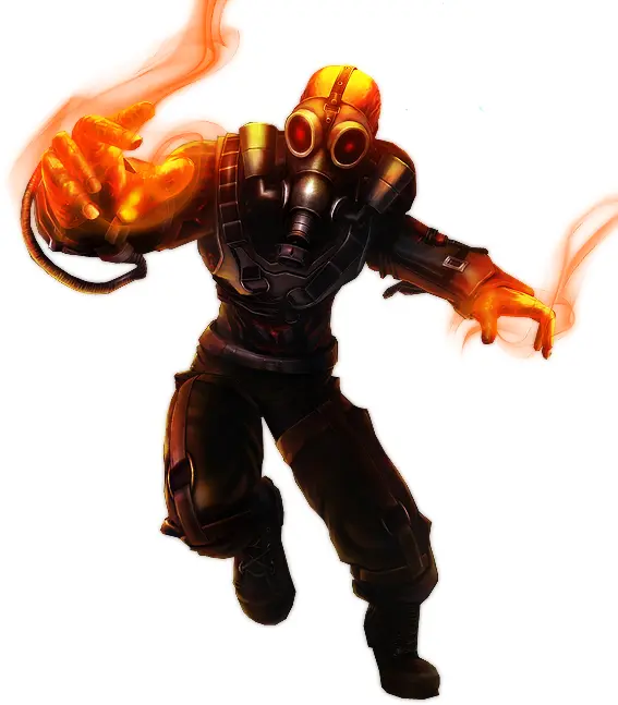 Fire Character with Gas Mask