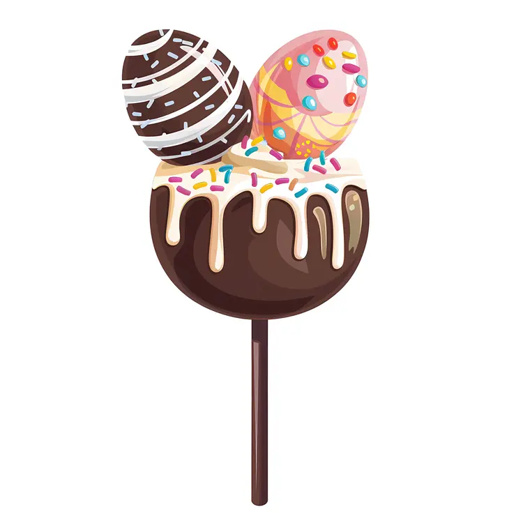 Chocolate Egg Pop with Sprinkles