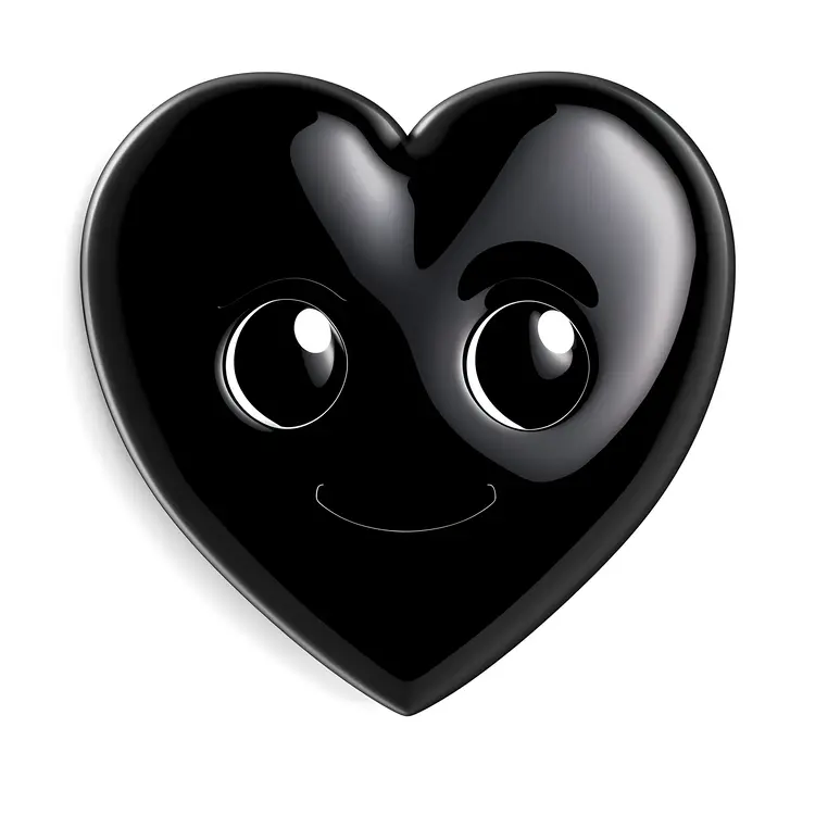 Happy Black Heart Emoji