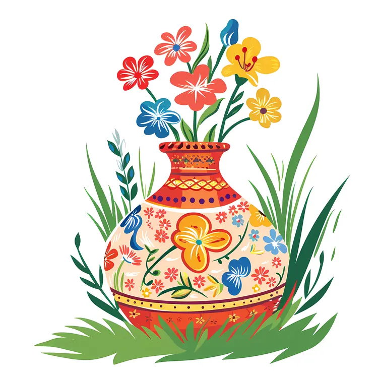 Decorative Vase with Flowers