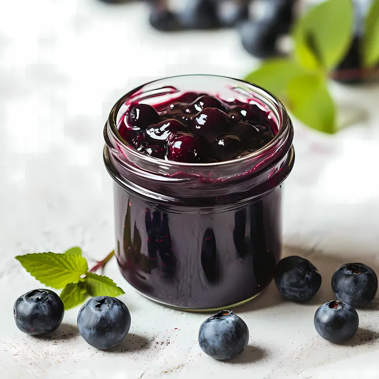 Sweet Jar of Blueberry Jam