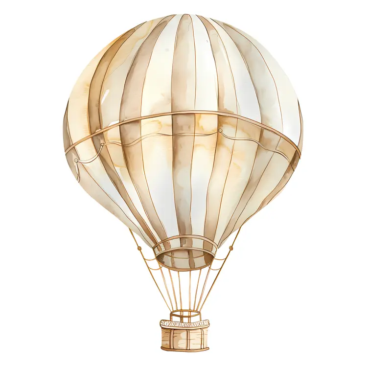 Hot Air Balloon with Striped Pattern