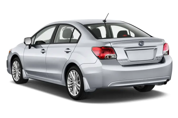 Silver Sedan Rear View