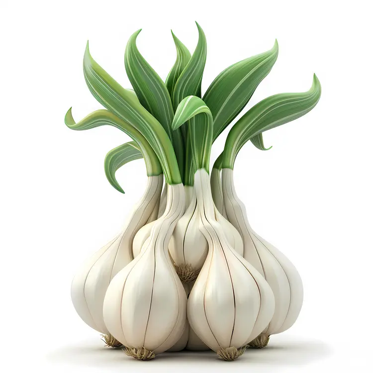 Group of Cartoon Garlic