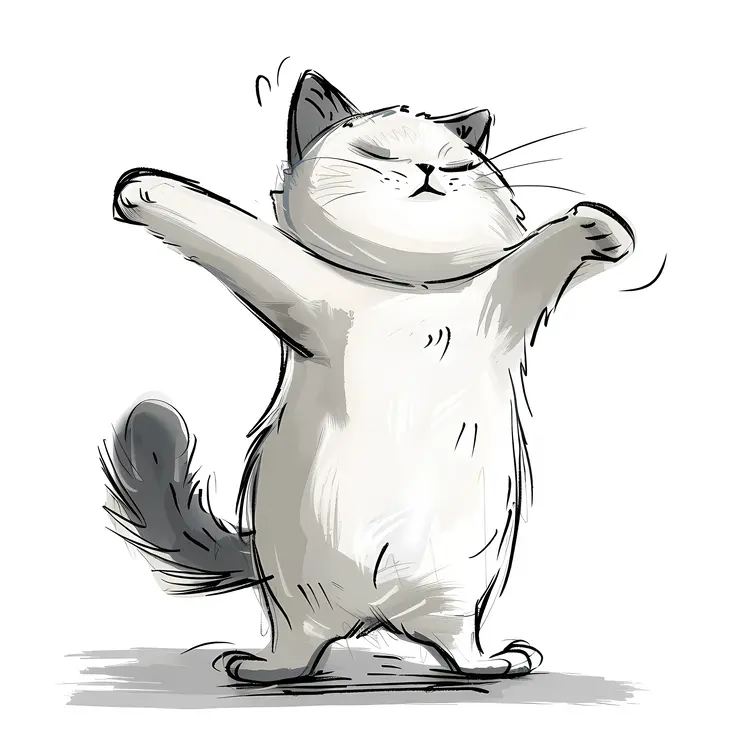 Happy Cartoon Cat