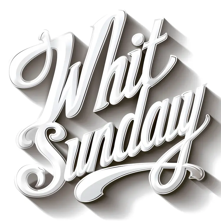 Whit Sunday 3D Text Design