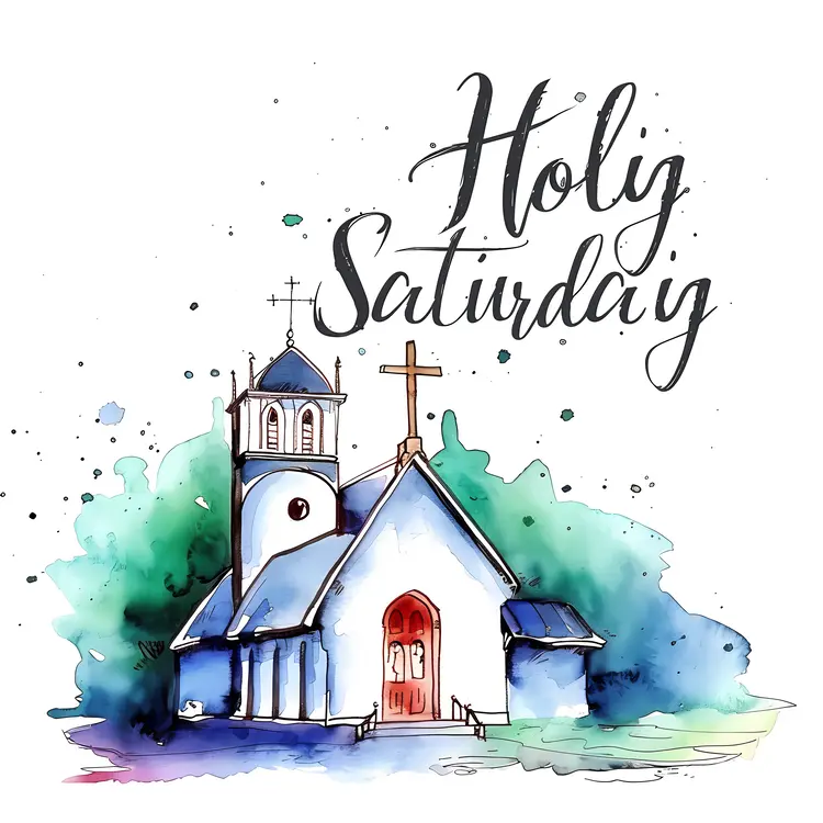 Holy Saturday Church Illustration