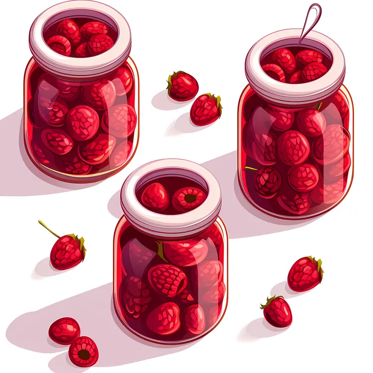 Jars of Red Berries