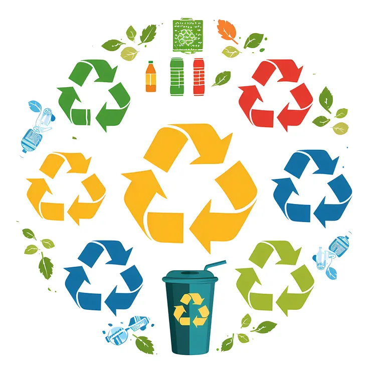 Multiple Recycle Symbols Illustration