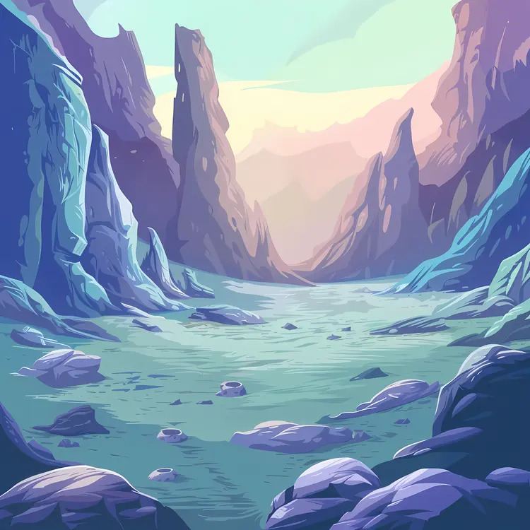 Rocky Valley with Cliffs