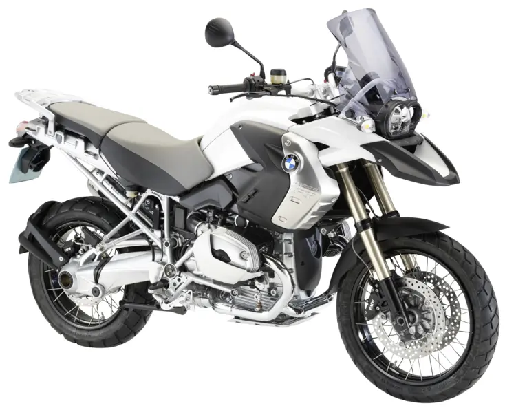 White and Black BMW Motorcycle
