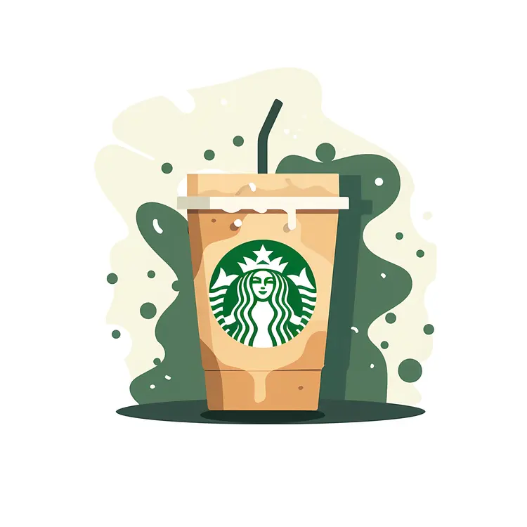 Illustration of Starbucks Iced Coffee