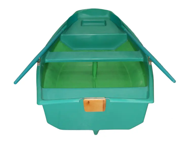 Green Plastic Boat for Fishing and Recreation