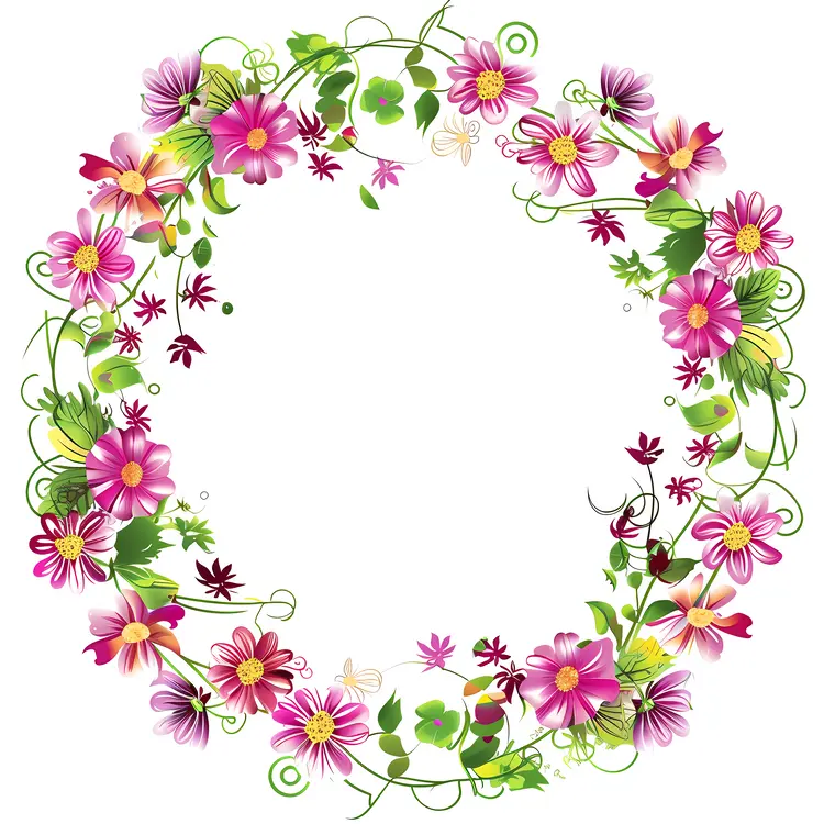Colorful Floral Wreath