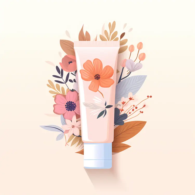 Tube with Orange Floral Design