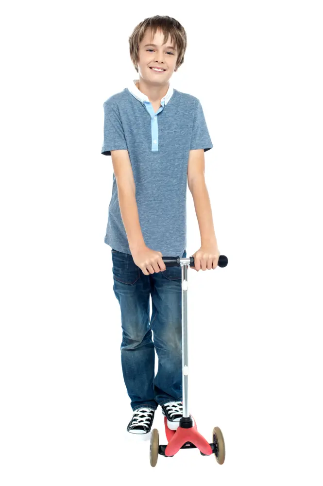 Boy with Scooter