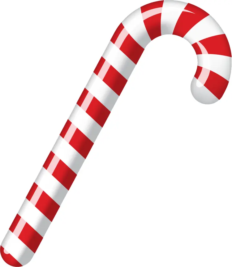 Long Red and White Candy Cane for Christmas