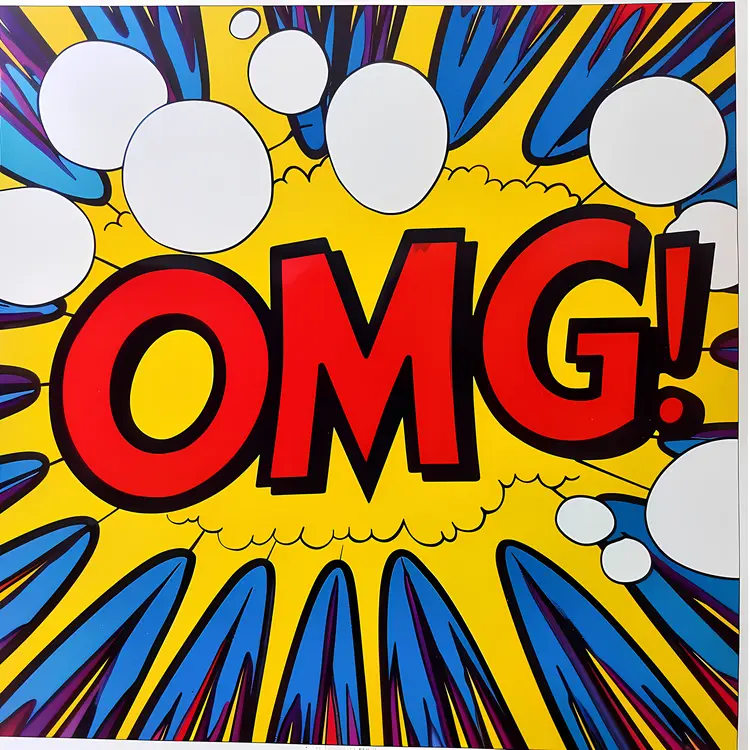 Colorful OMG Comic Text