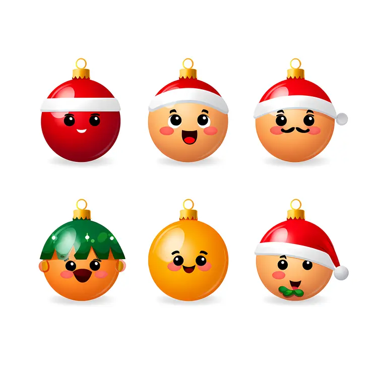 Cute Christmas Ornaments with Faces