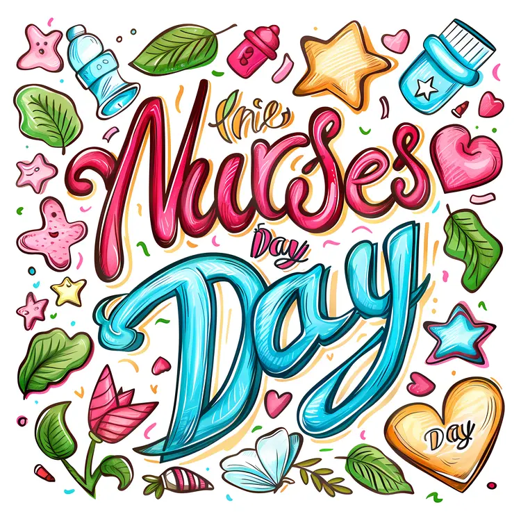Nurses Day Celebration with Colorful Doodles