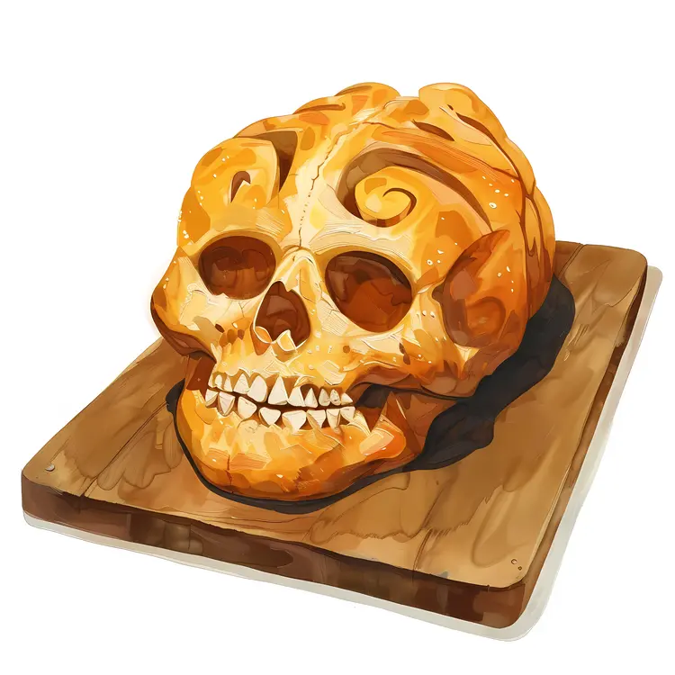Decorated Skull Bread for Day of the Dead