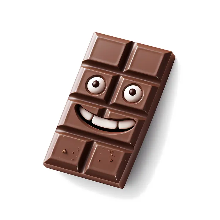 Smiling Chocolate Bar Cartoon