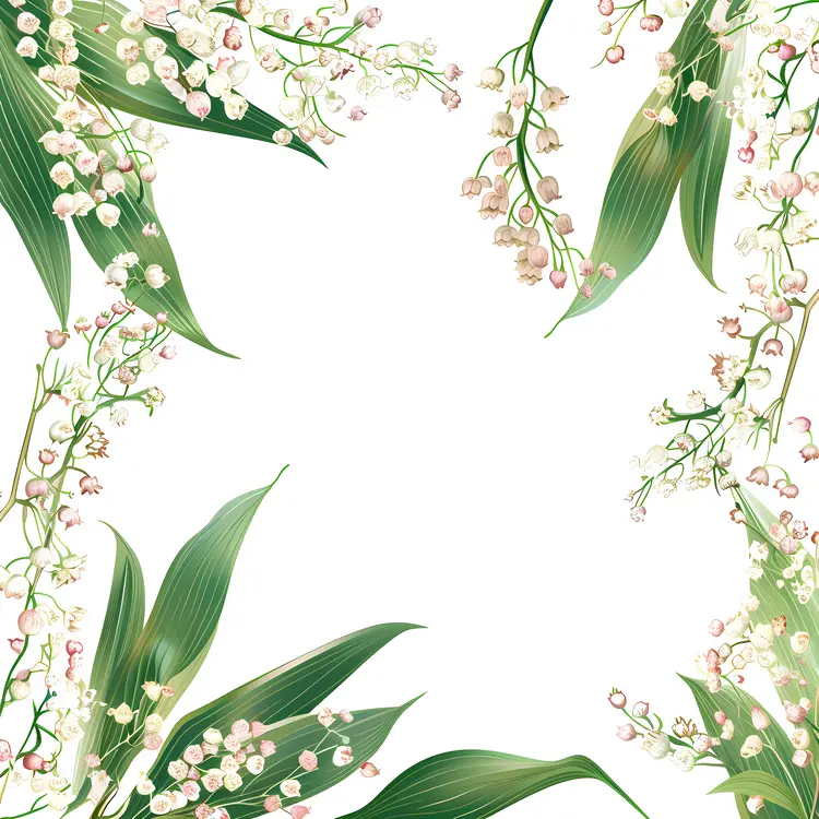 Beautiful Floral Frame with Blossoms