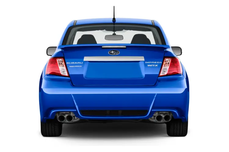 Blue Sedan Rear View