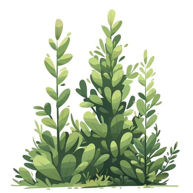 Tall Green Bushes